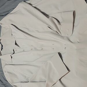Classic Men's Beige Long Sleeve Shirt
